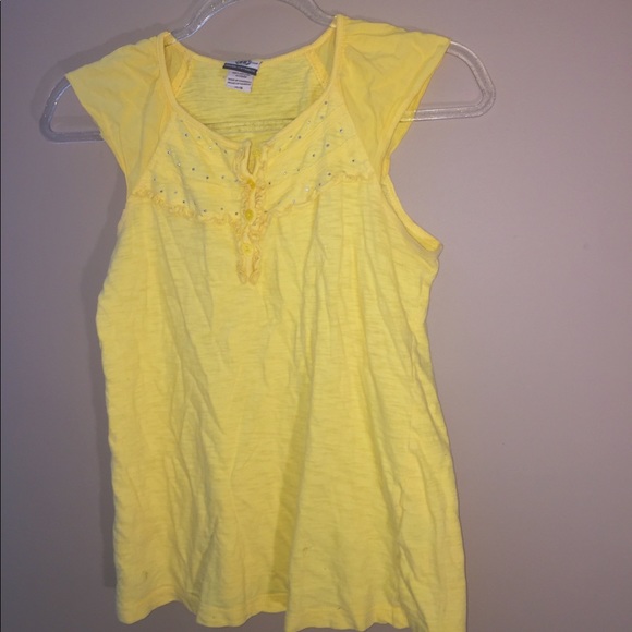 🛍🌼Route 66 Children’s Yellow Rhinestone Top🌼 - Picture 5 of 5